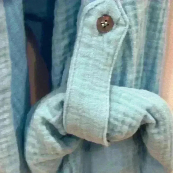 NWT!  MAGASCHONI Aqua Cotton Tunic Top Shirt Blouse Size Large AMAZING! - Picture 8 of 16